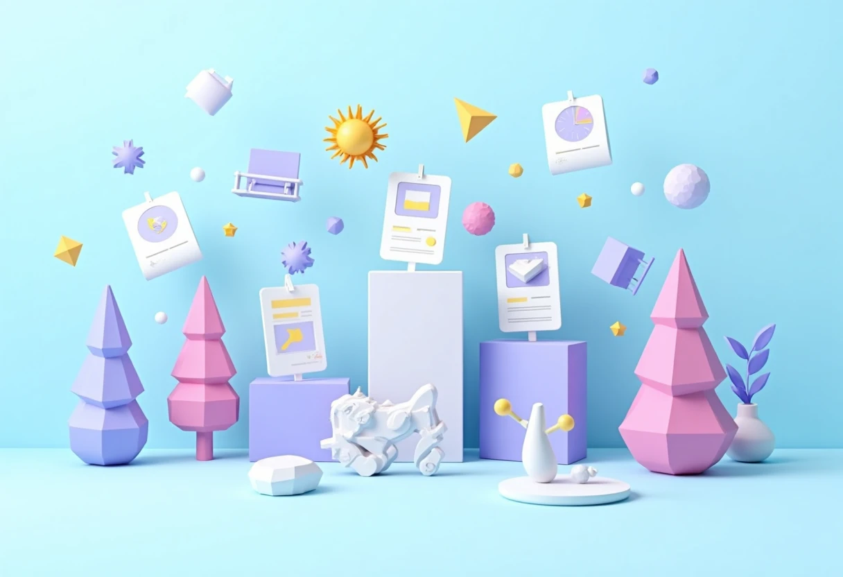Iconos de aplicaciones móviles flotando