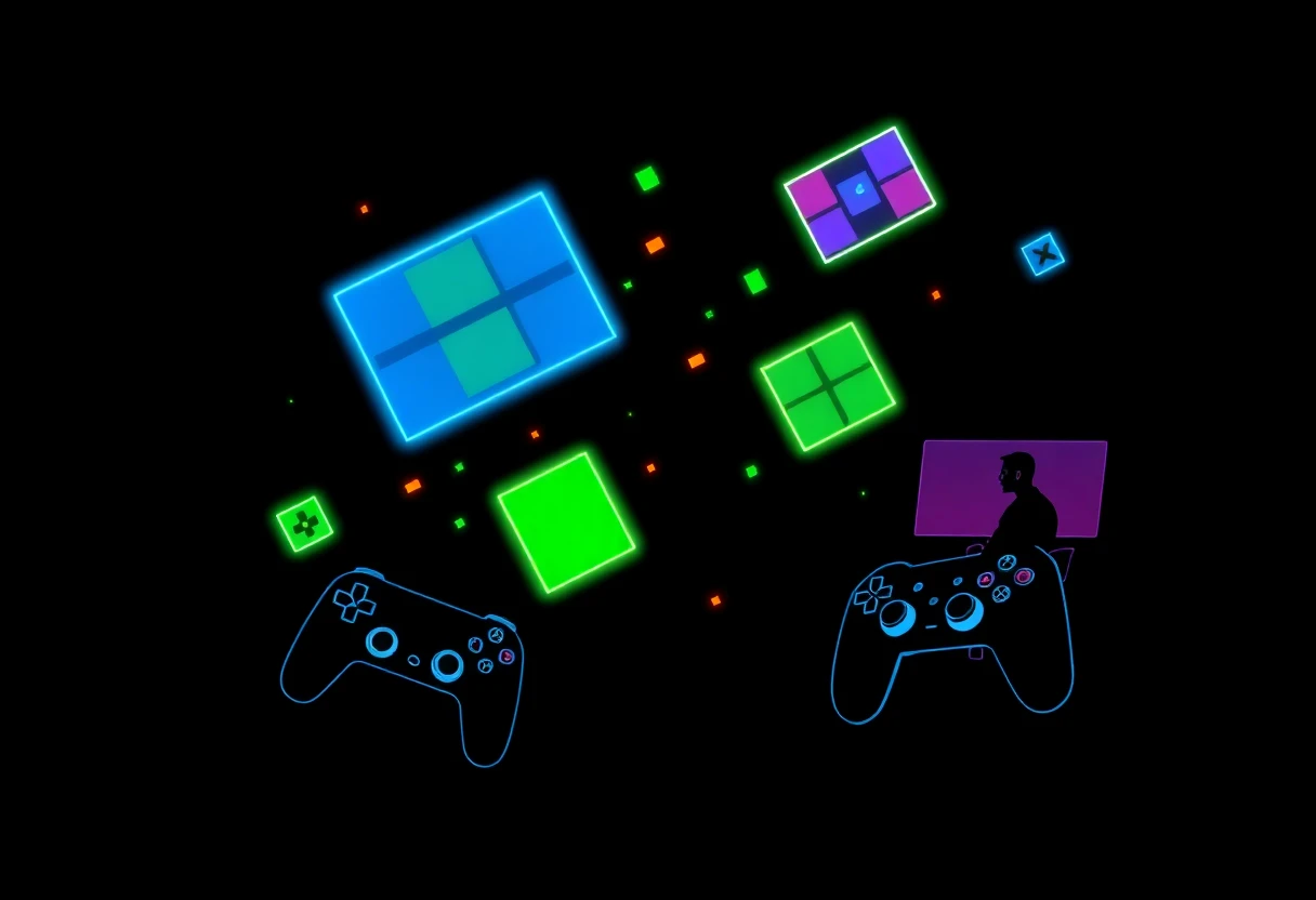 Colorful abstract gaming tiles