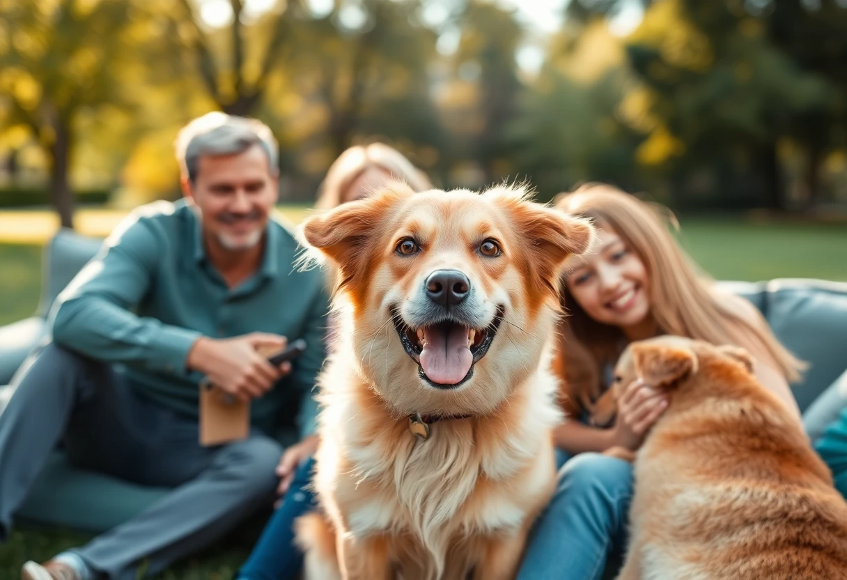 Moment de joie avec un chien adopté
