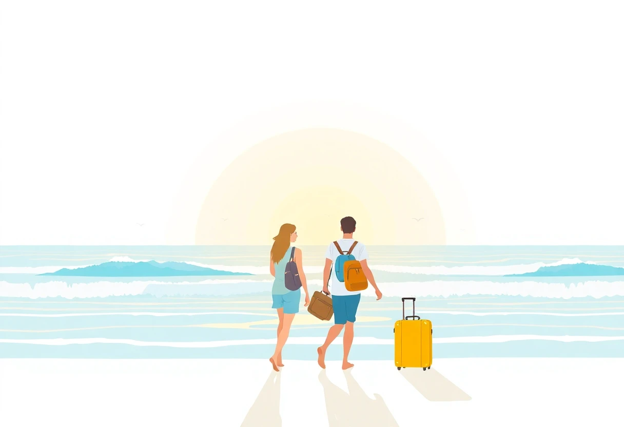 Strandspaziergang bei Sonnenuntergang
