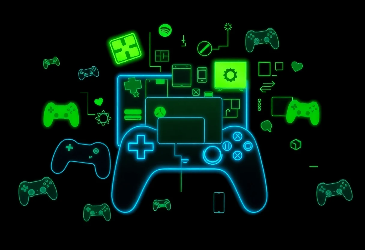 Abstract gaming motifs