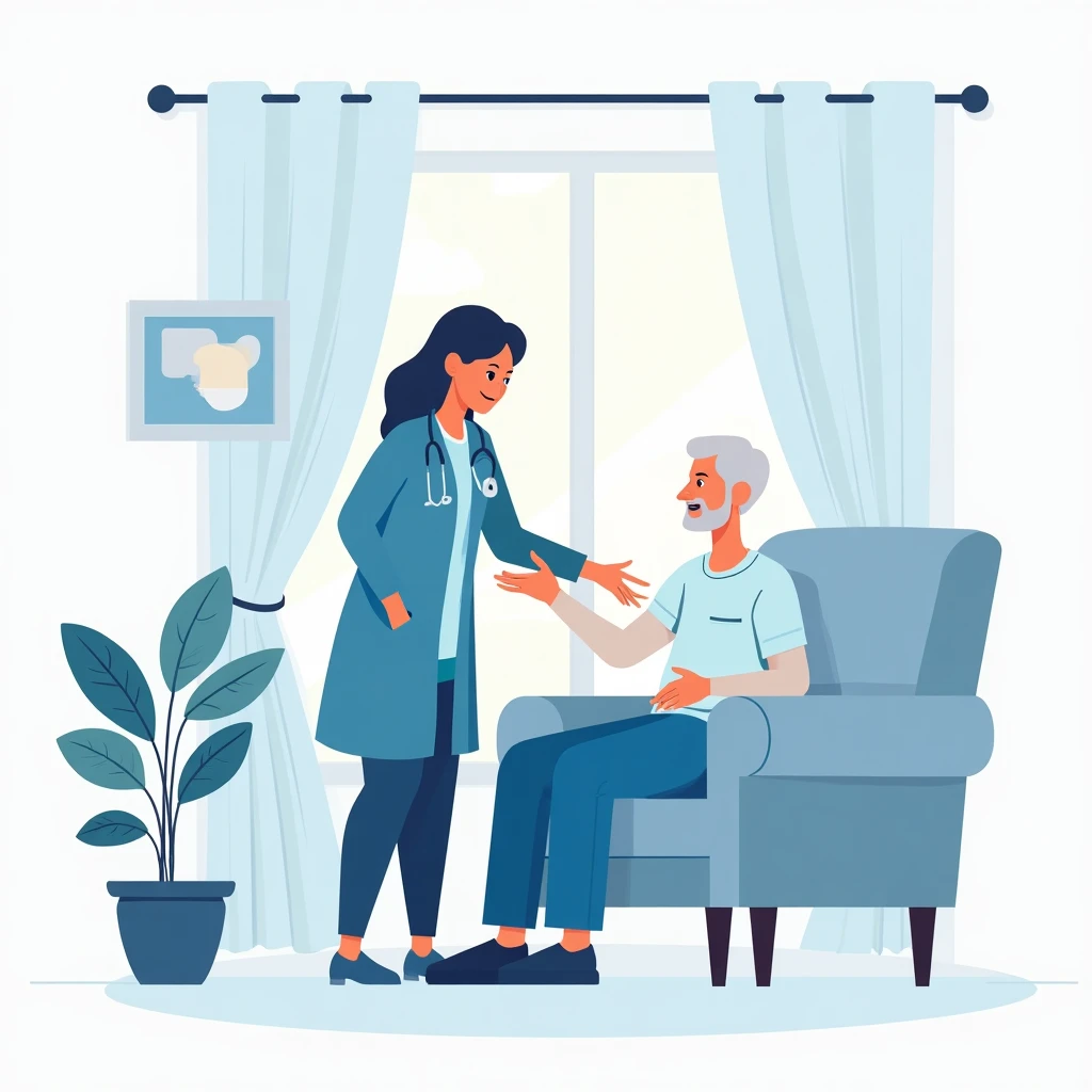 Caregiver providing support