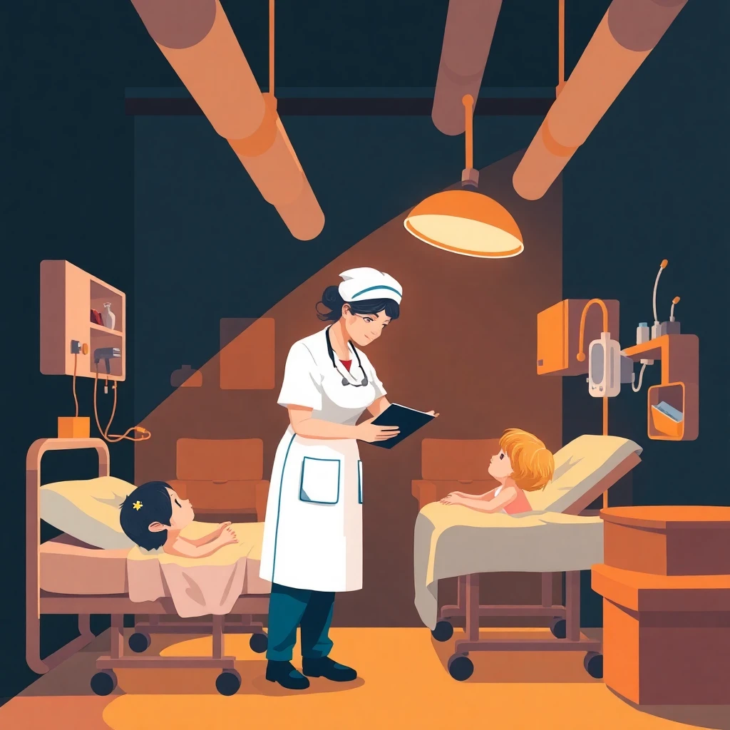 Pediatric nurse at work