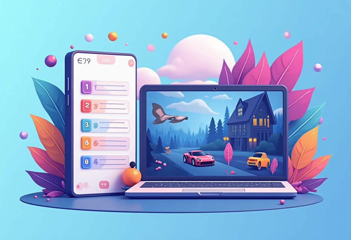 Hello Neighbor and Hill Climb Racing 2 scenes
