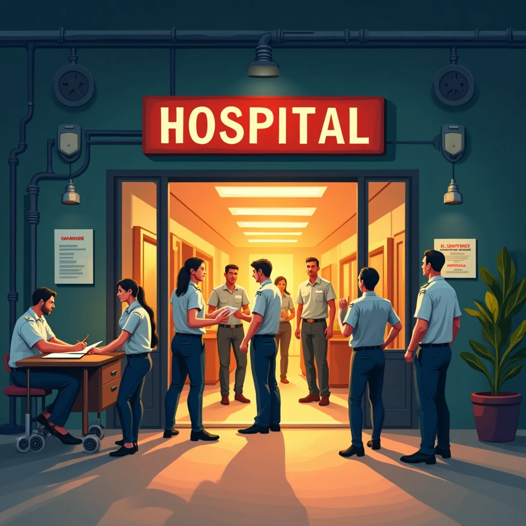 Hospital security in action