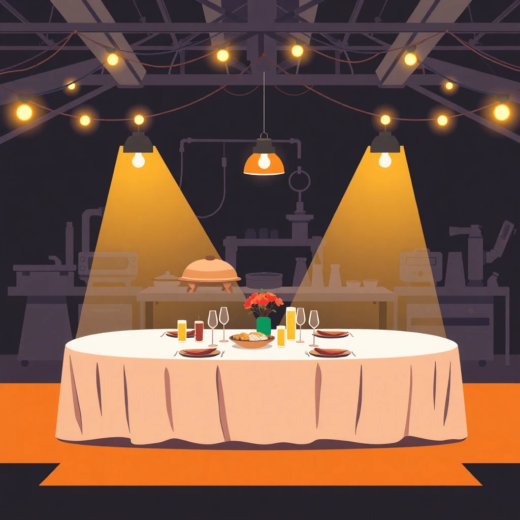 Evento de catering al aire libre