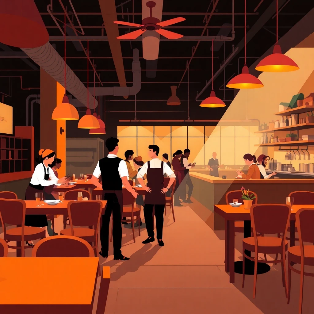 Busy restaurant environment
