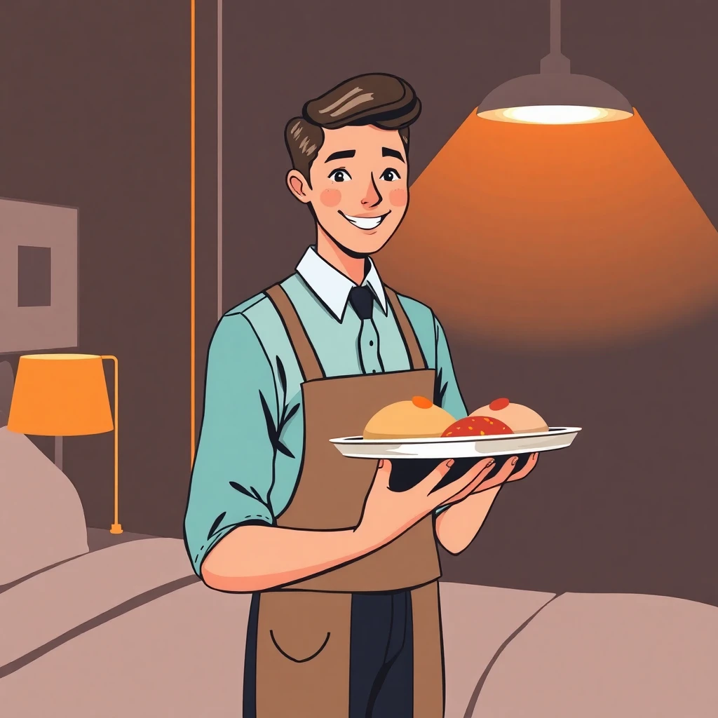 Room Service Staff serving with a smile