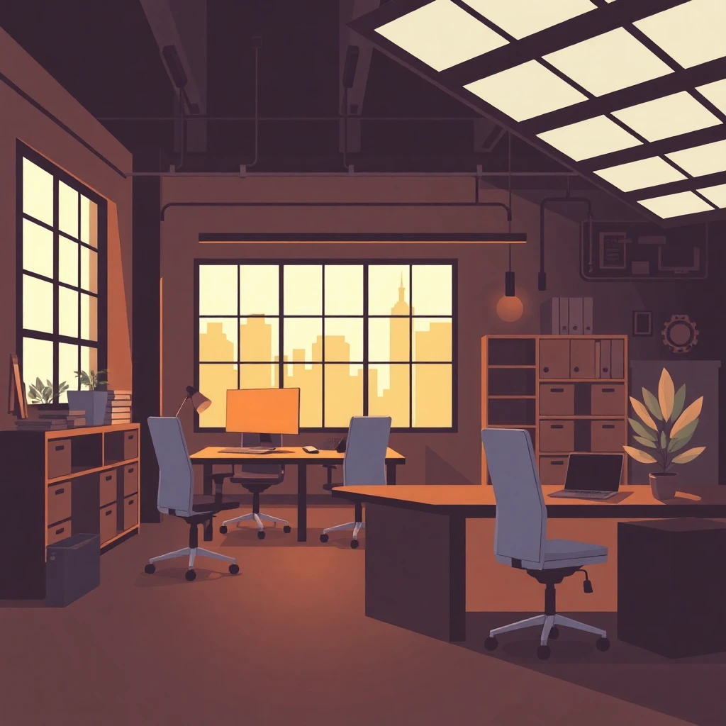 Modern office setup for remote work