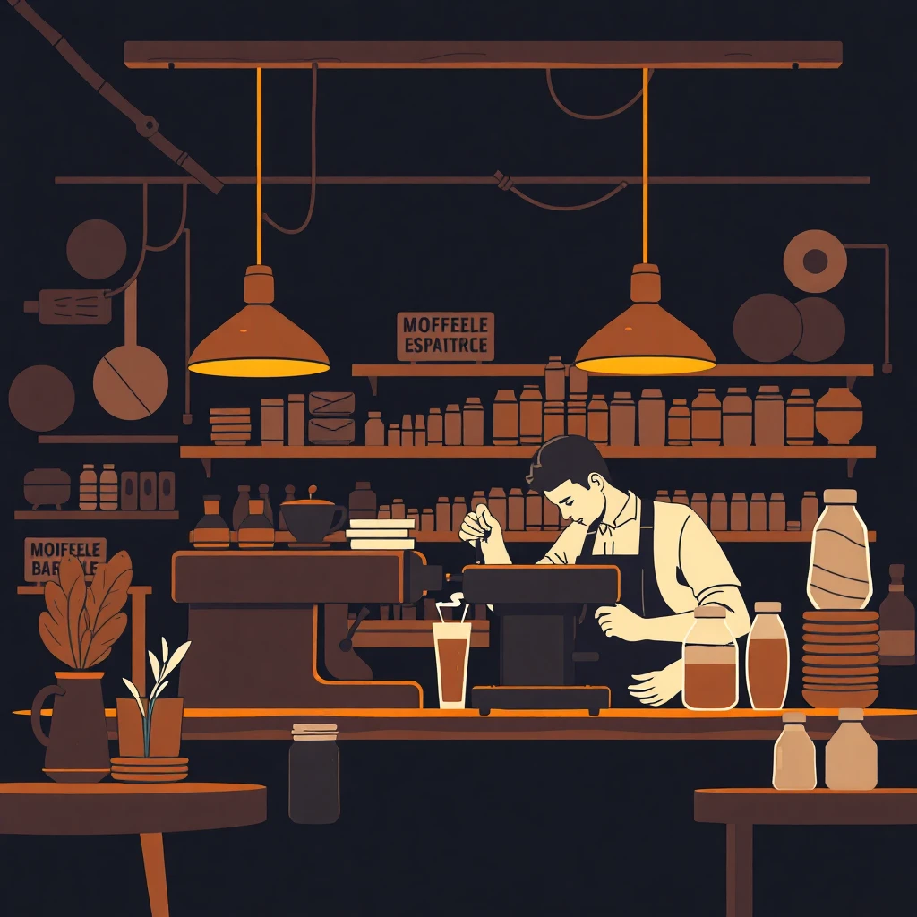 Barista at work