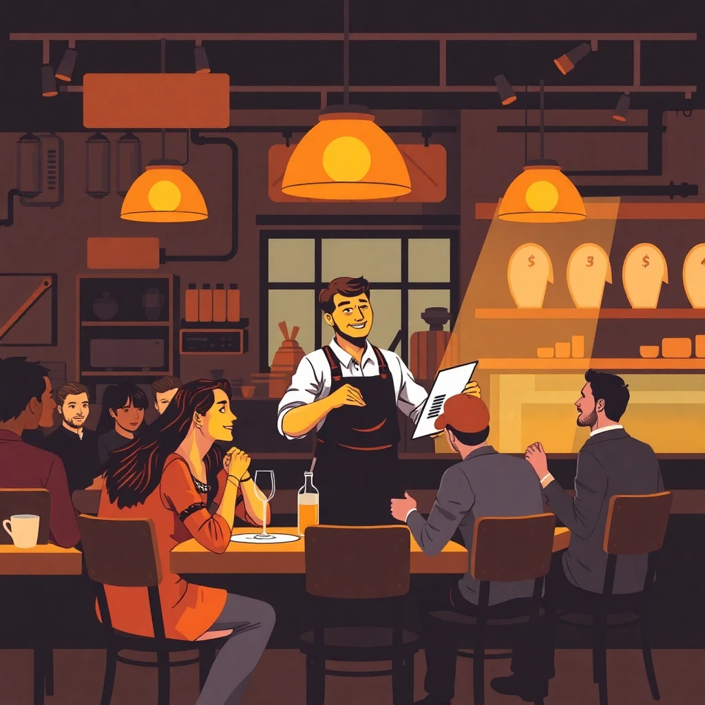 Server taking orders