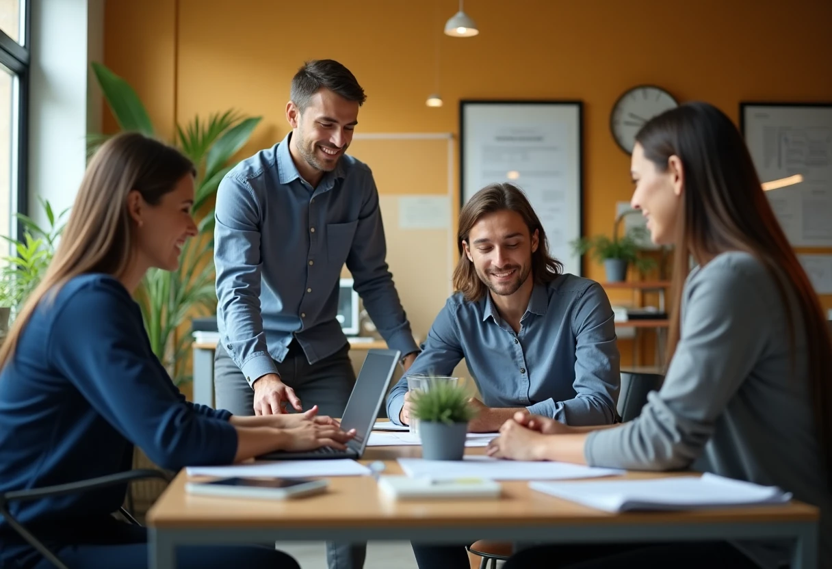 Un team di lavoro collaborativo
