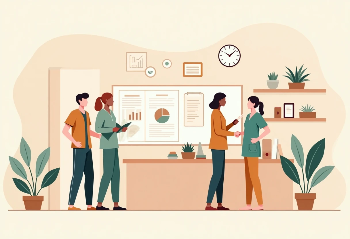 Healthcare professionals in discussion