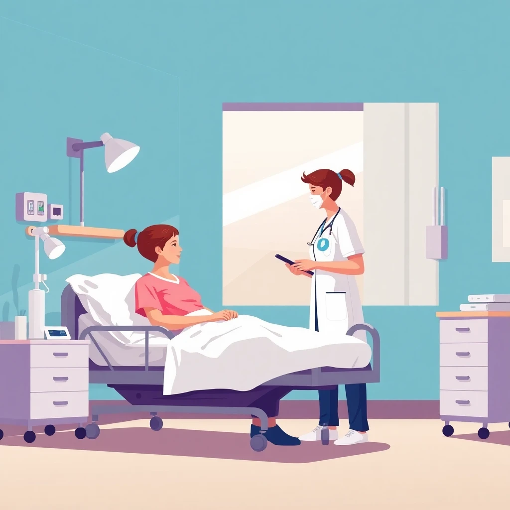 Infirmière avec une patiente