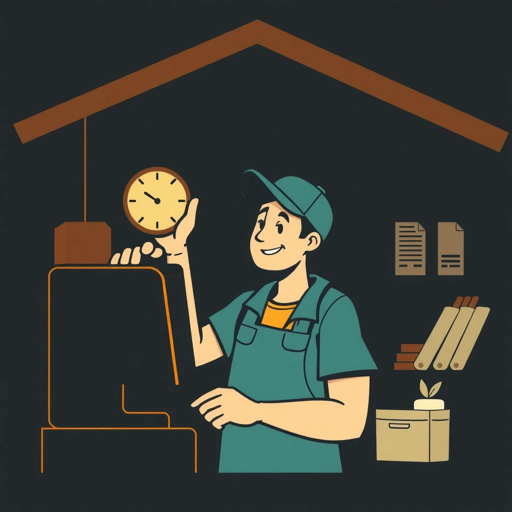Part-time worker clocking out