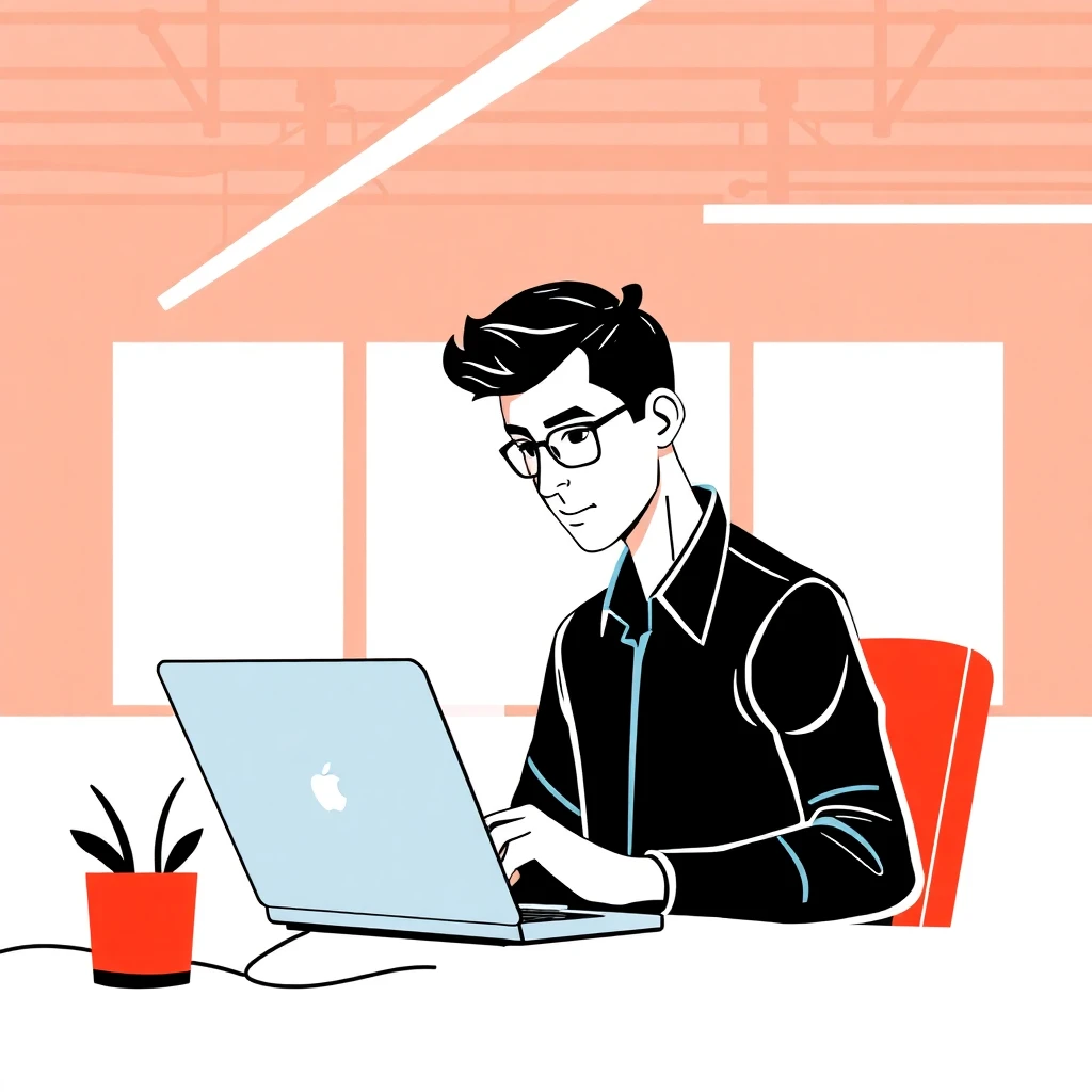 Developer working on code