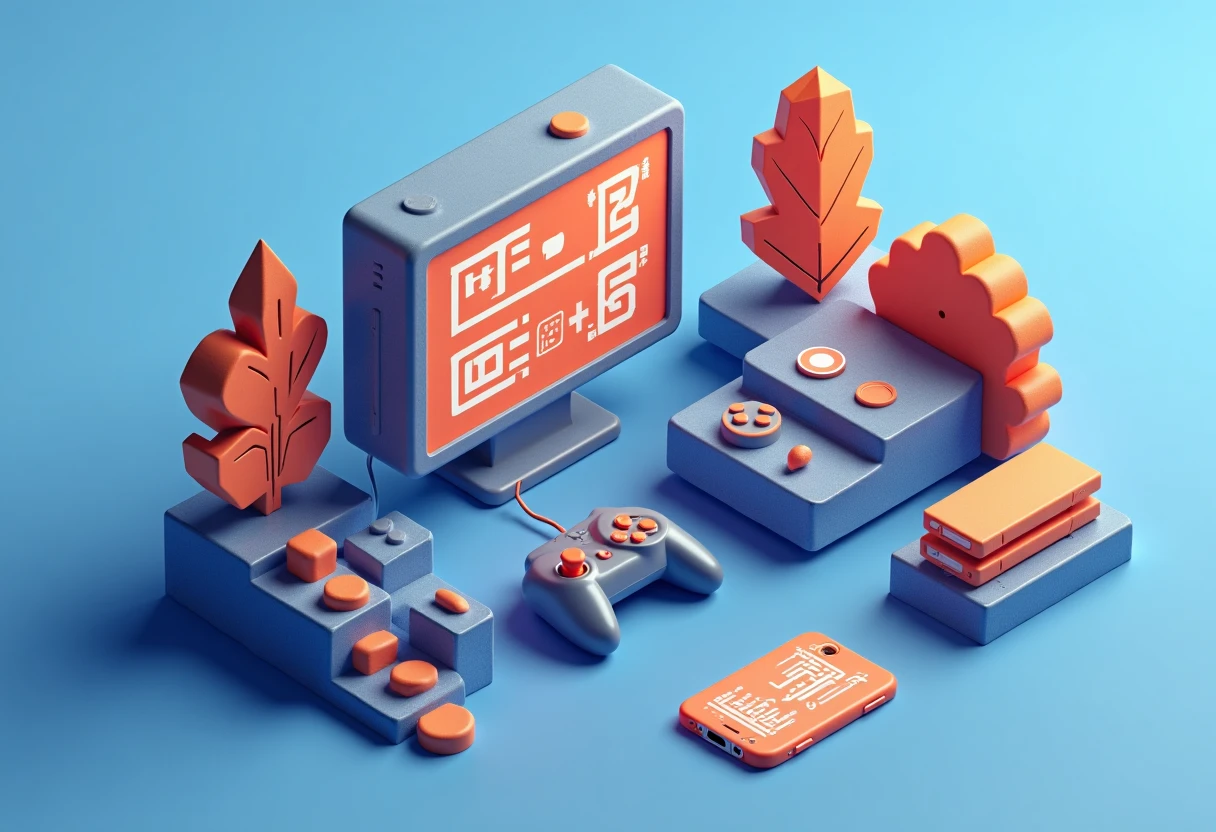 Illustration de compétition de jeux mobiles