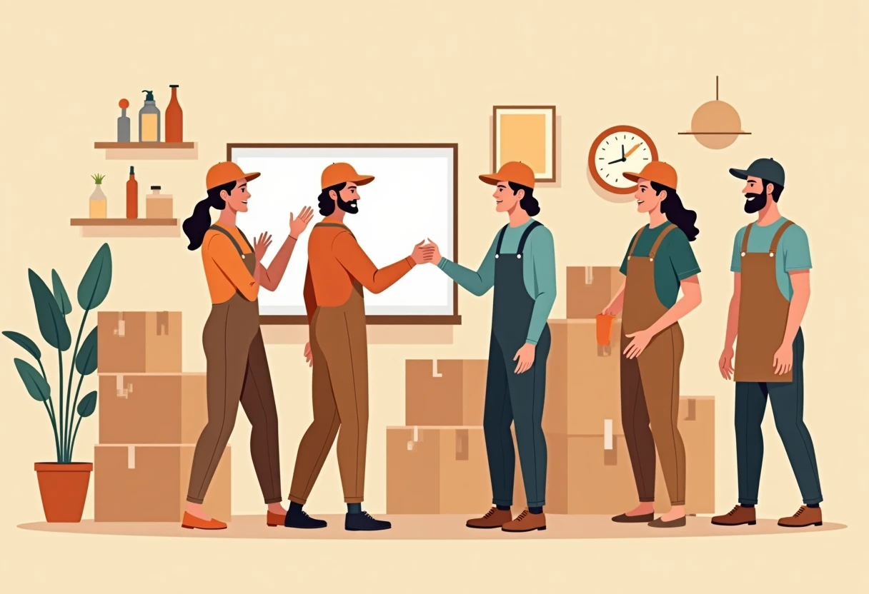 Retail supervisor guiding a team