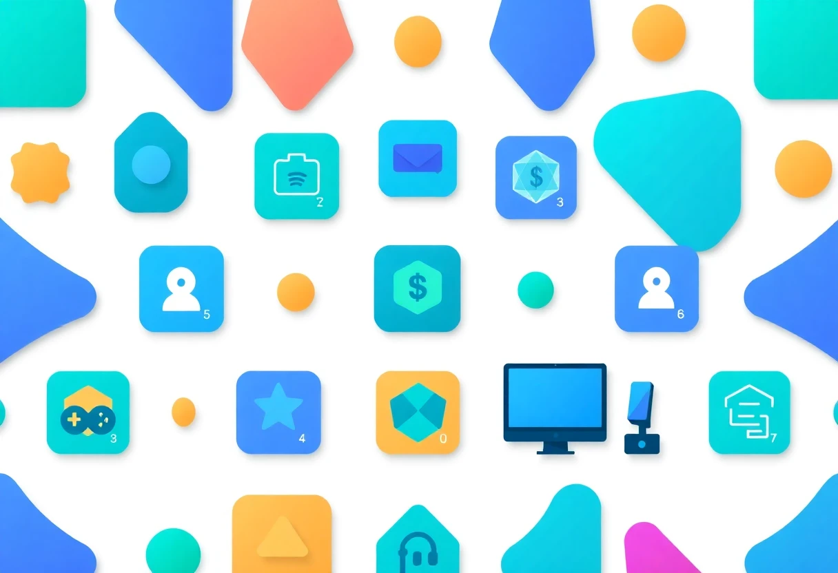 Cooperative mobile games illustration