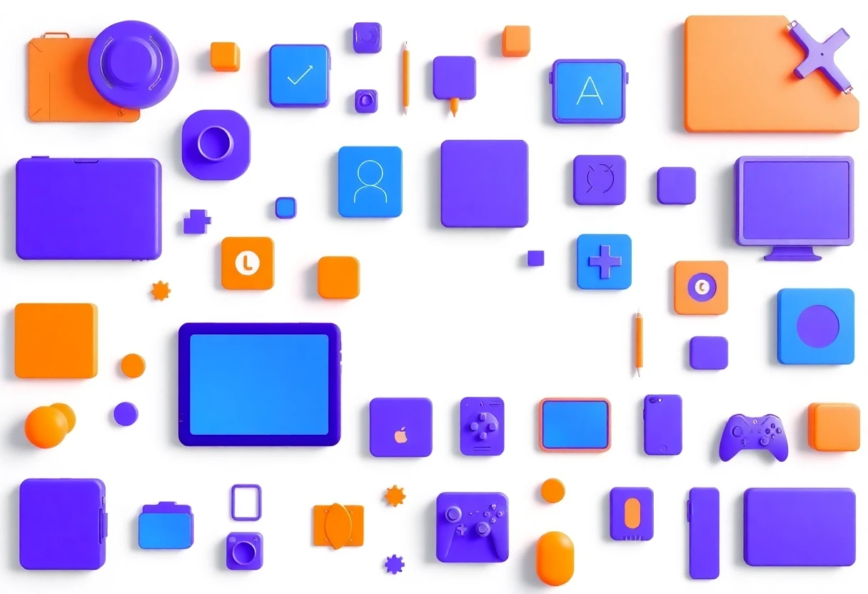 Diseño abstracto de juegos móviles