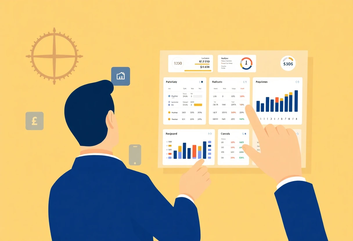 Finansal belgelerle çalışan profesyonel