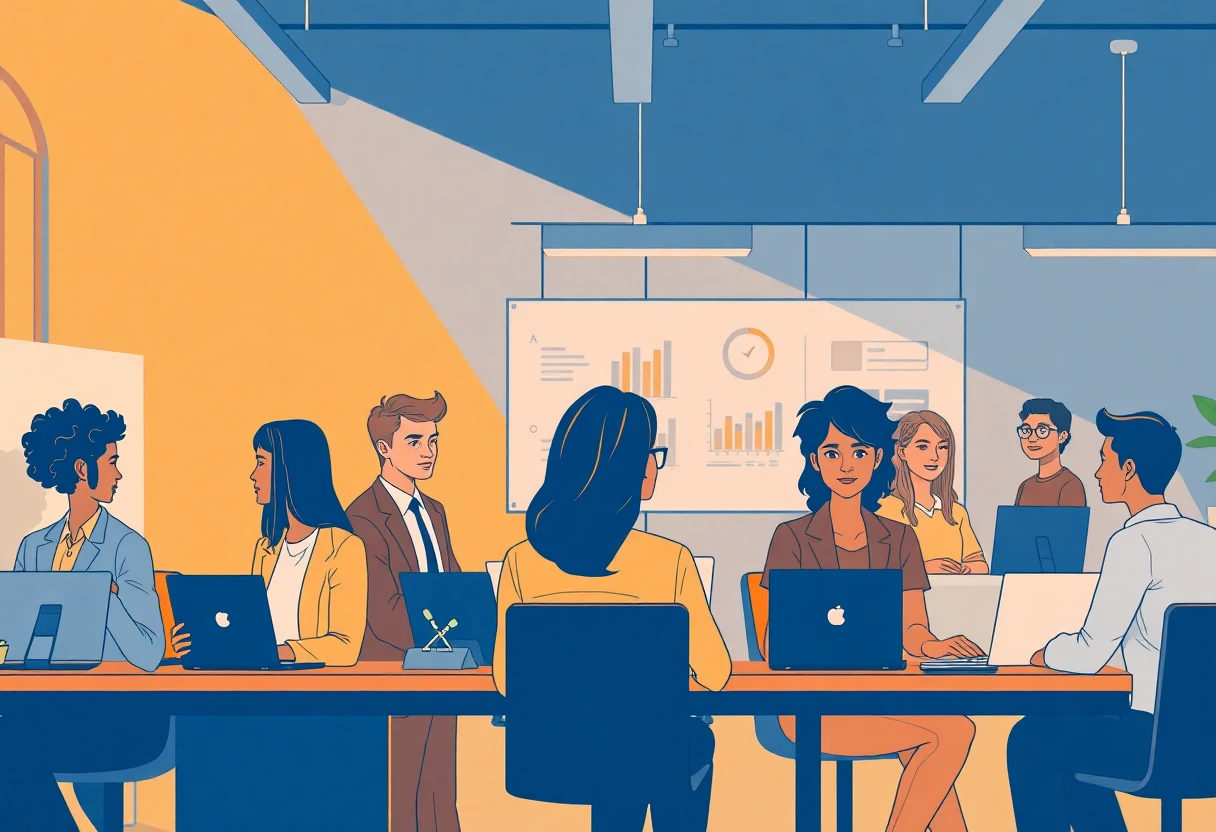 Professionals in a modern office