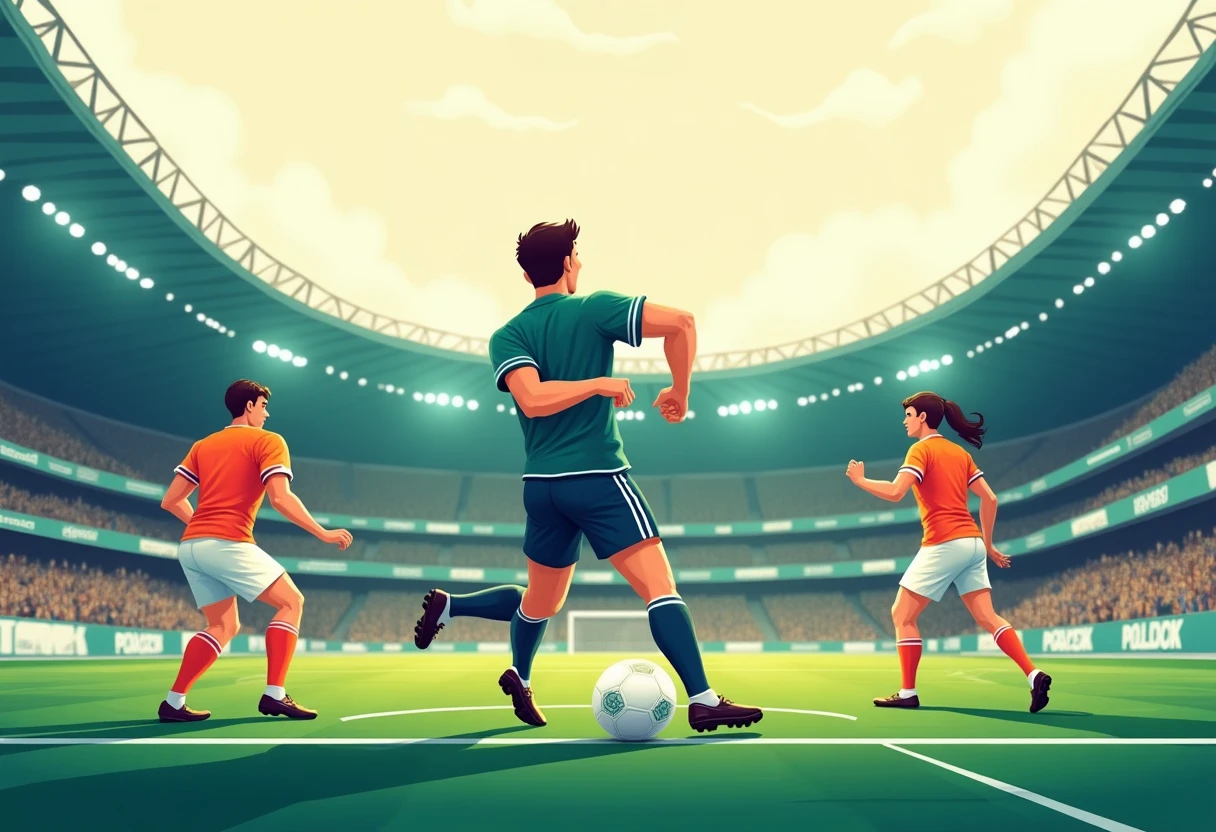 La Liga football match illustration