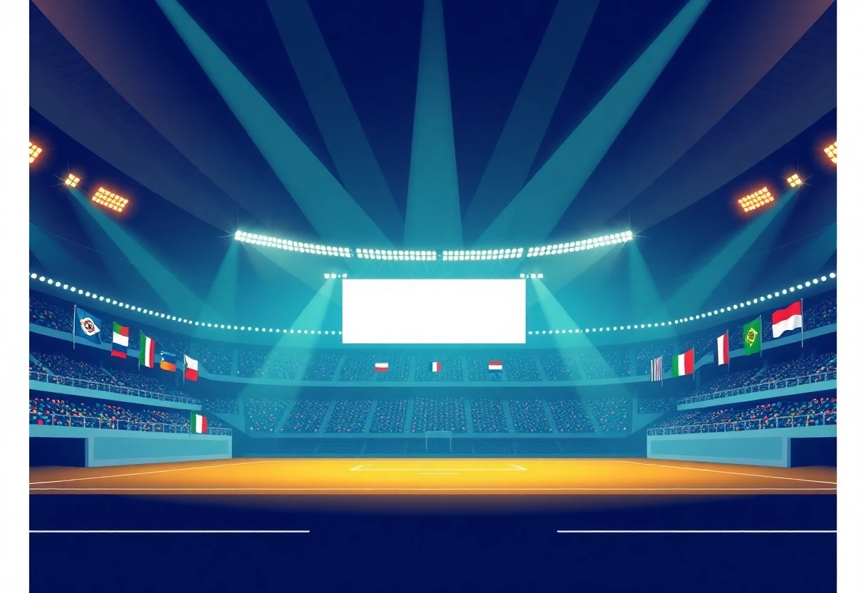 Estadio de fútbol vibrante