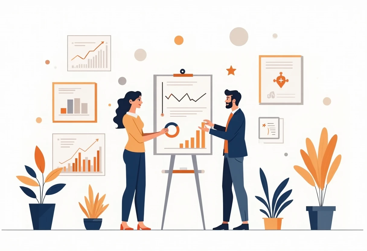 Discussione tra professionisti in un ufficio moderno
