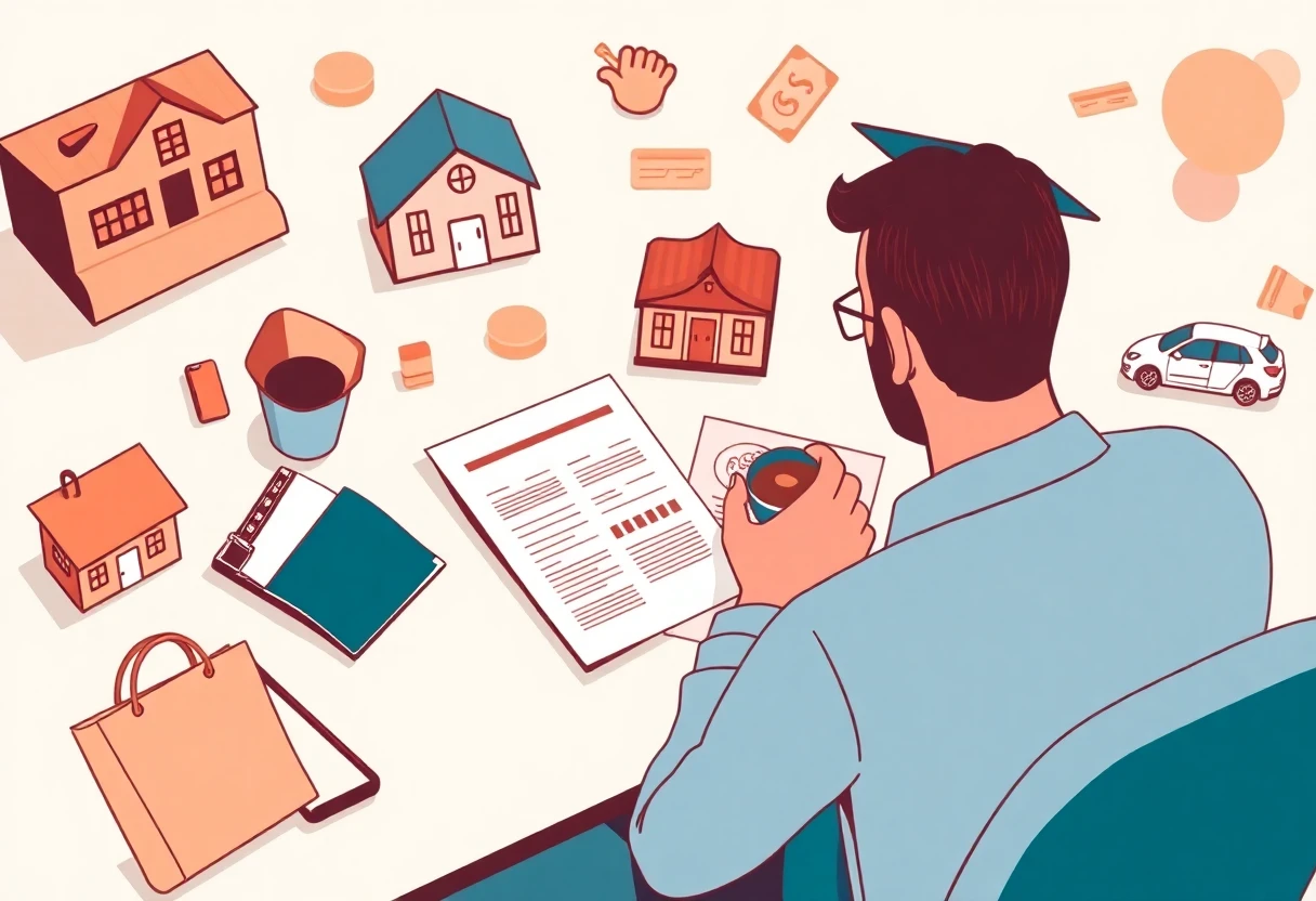 Person evaluating loan options
