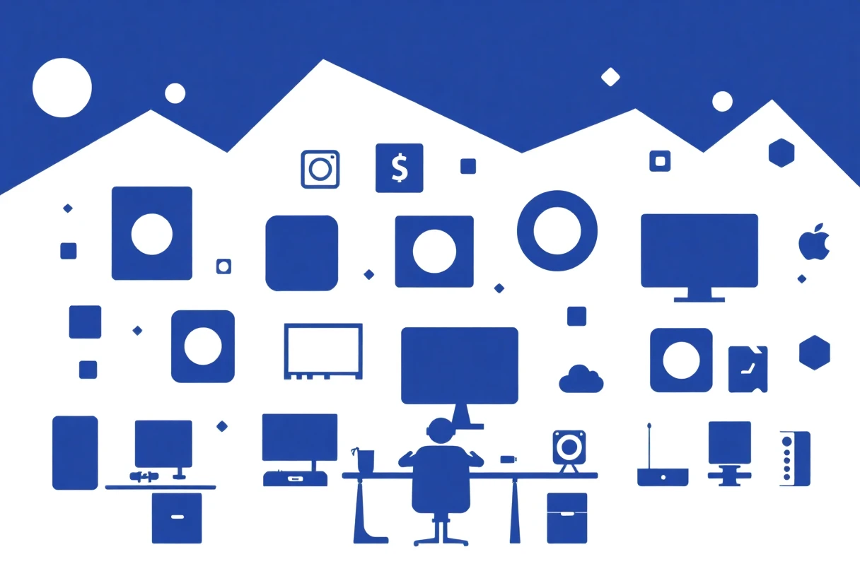 Tech hub organized with productivity apps