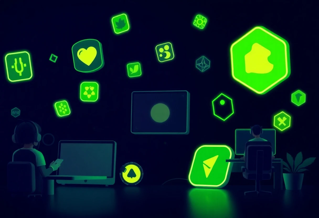 Premium gaming apps abstract design