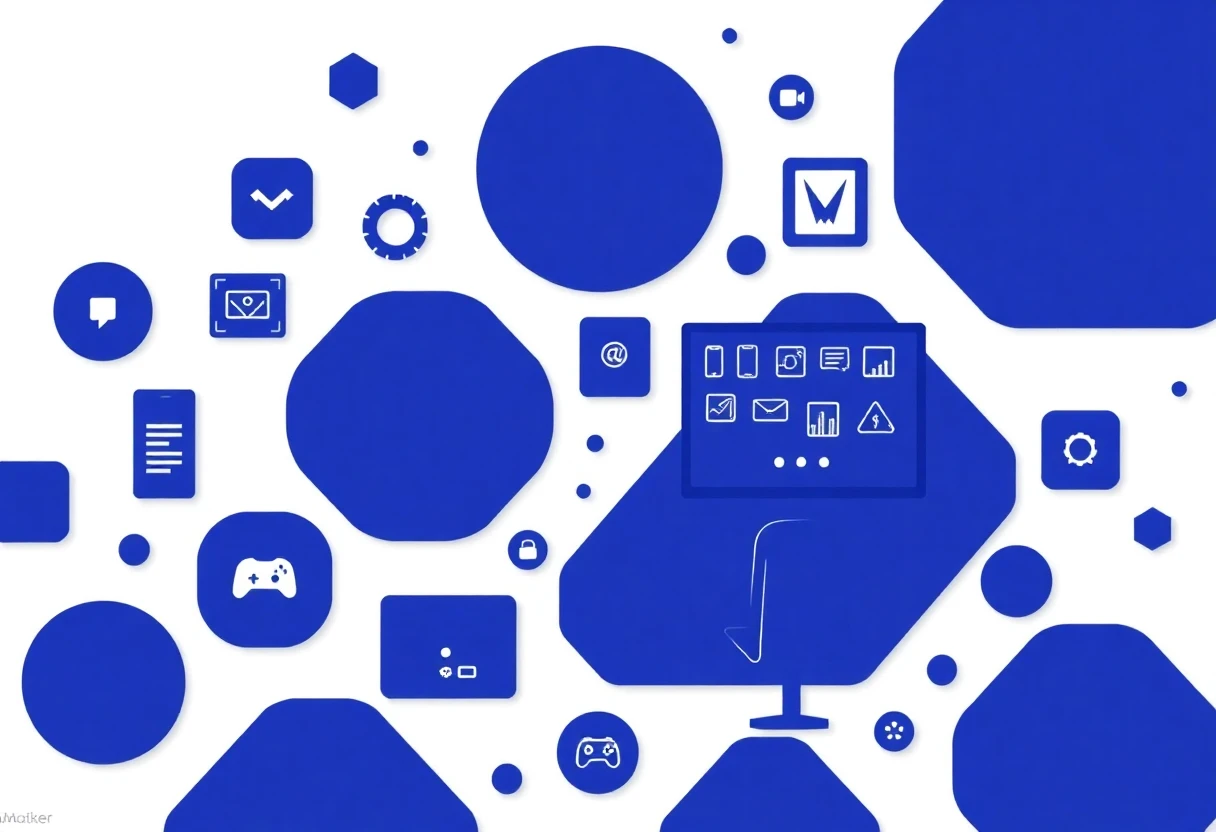 Illustration of online learning apps