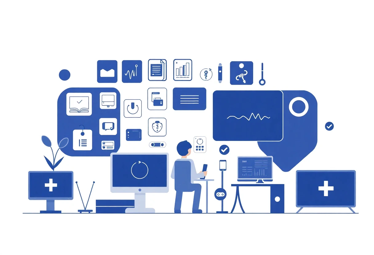 Illustration of medical education apps