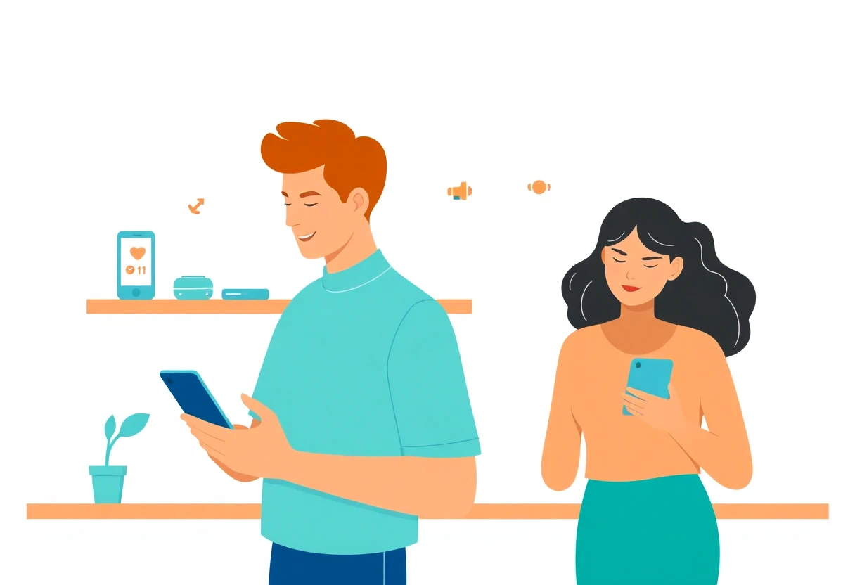 Personas utilizando apps de fitness