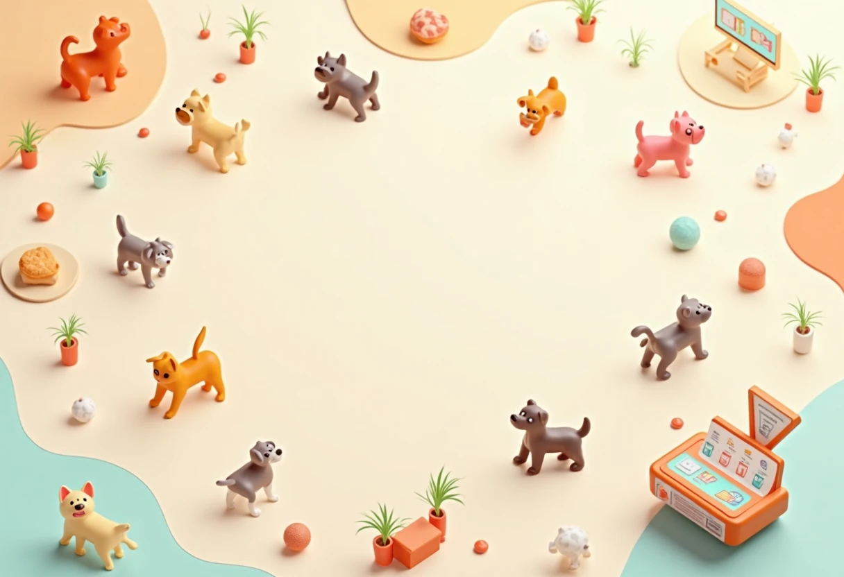 Colorful pet icons for mobile games