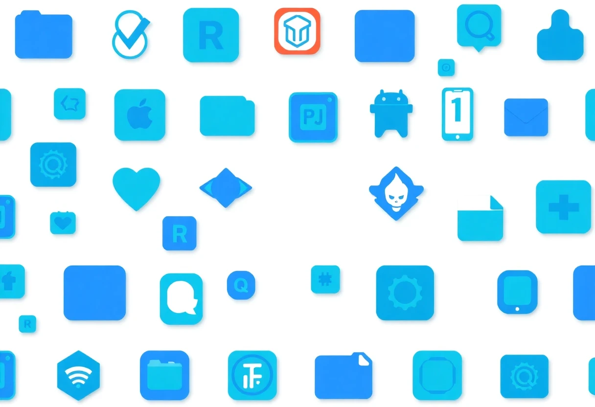 Variety of mobile game apps