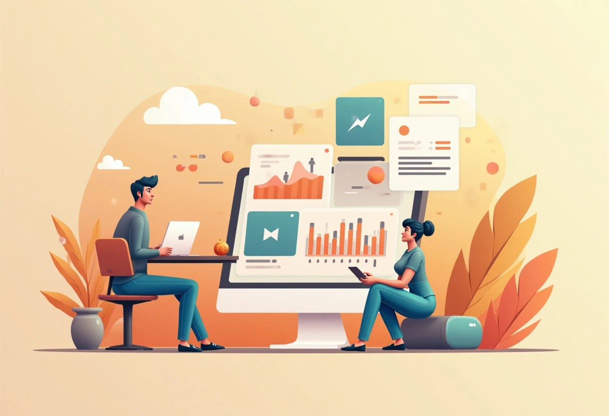 Escena de finanzas digitales premium