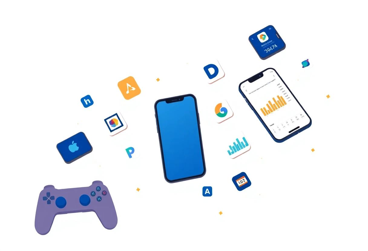 Ilustración de apps de presupuesto premium