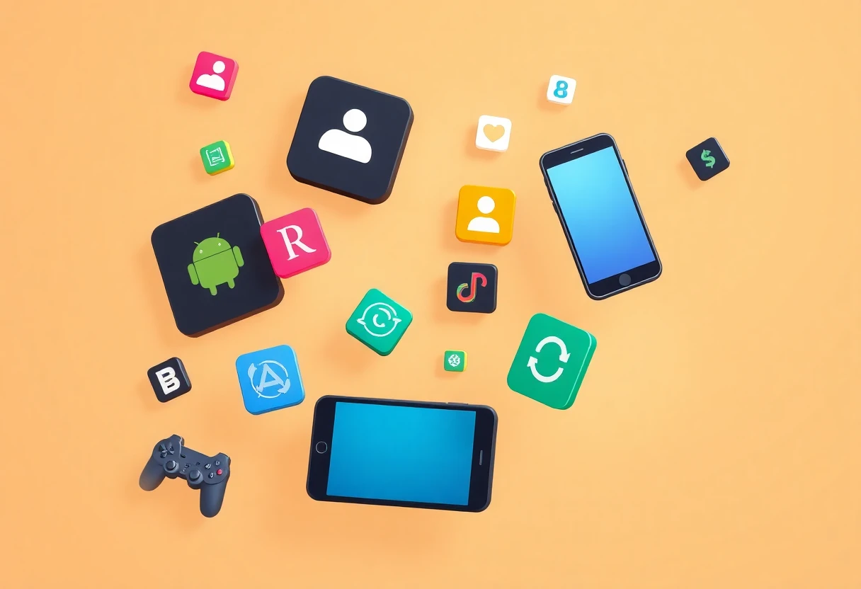 App icons representing productivity tools
