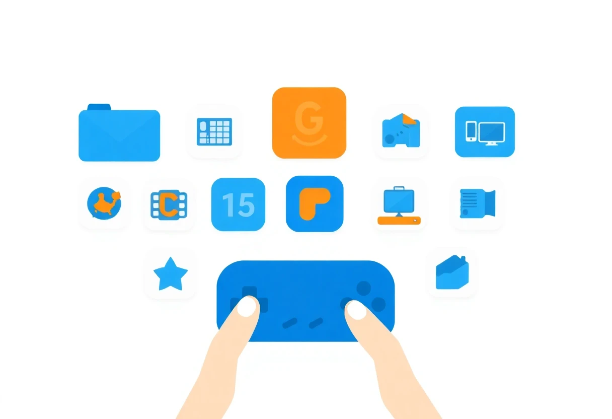 Ilustración de la interfaz de una app de productividad