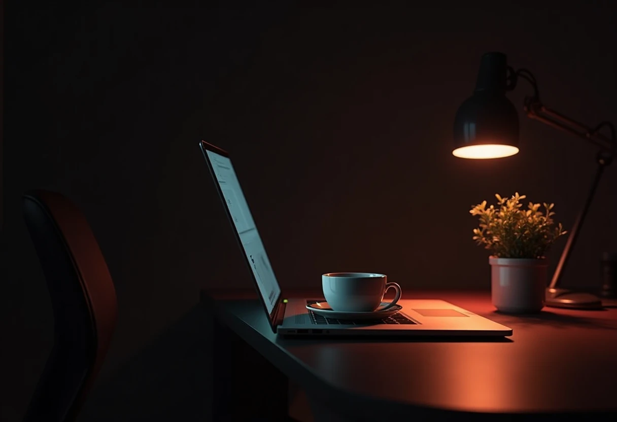 Espacio de trabajo elegante y minimalista