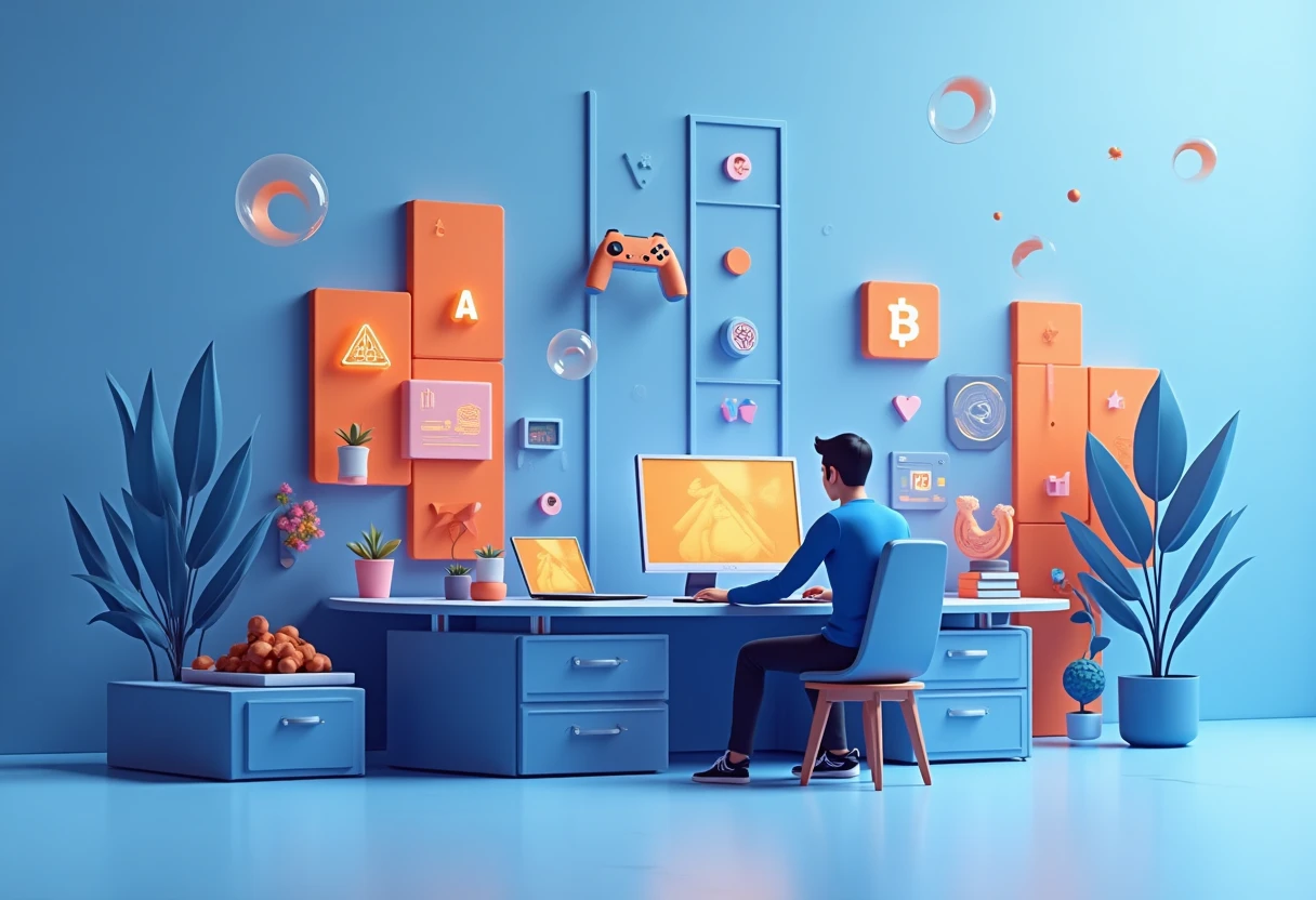 Abstract representation of productivity apps