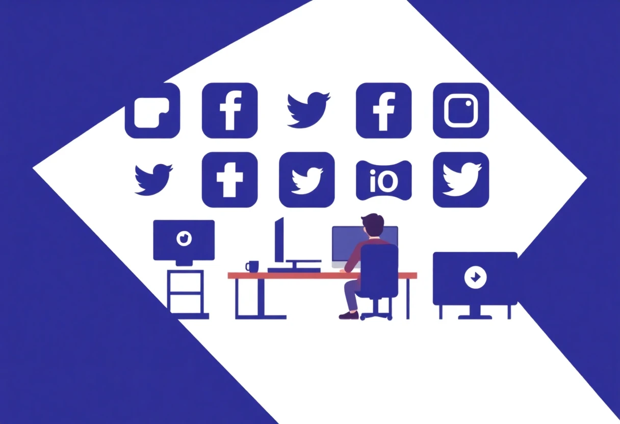 Classic social media app icons