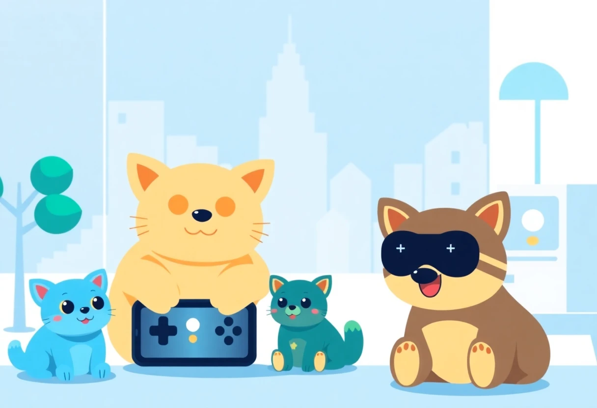 Mascotas virtuales en la ciudad