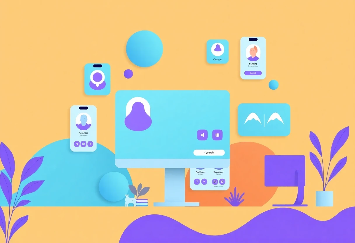 Mental wellness app representation