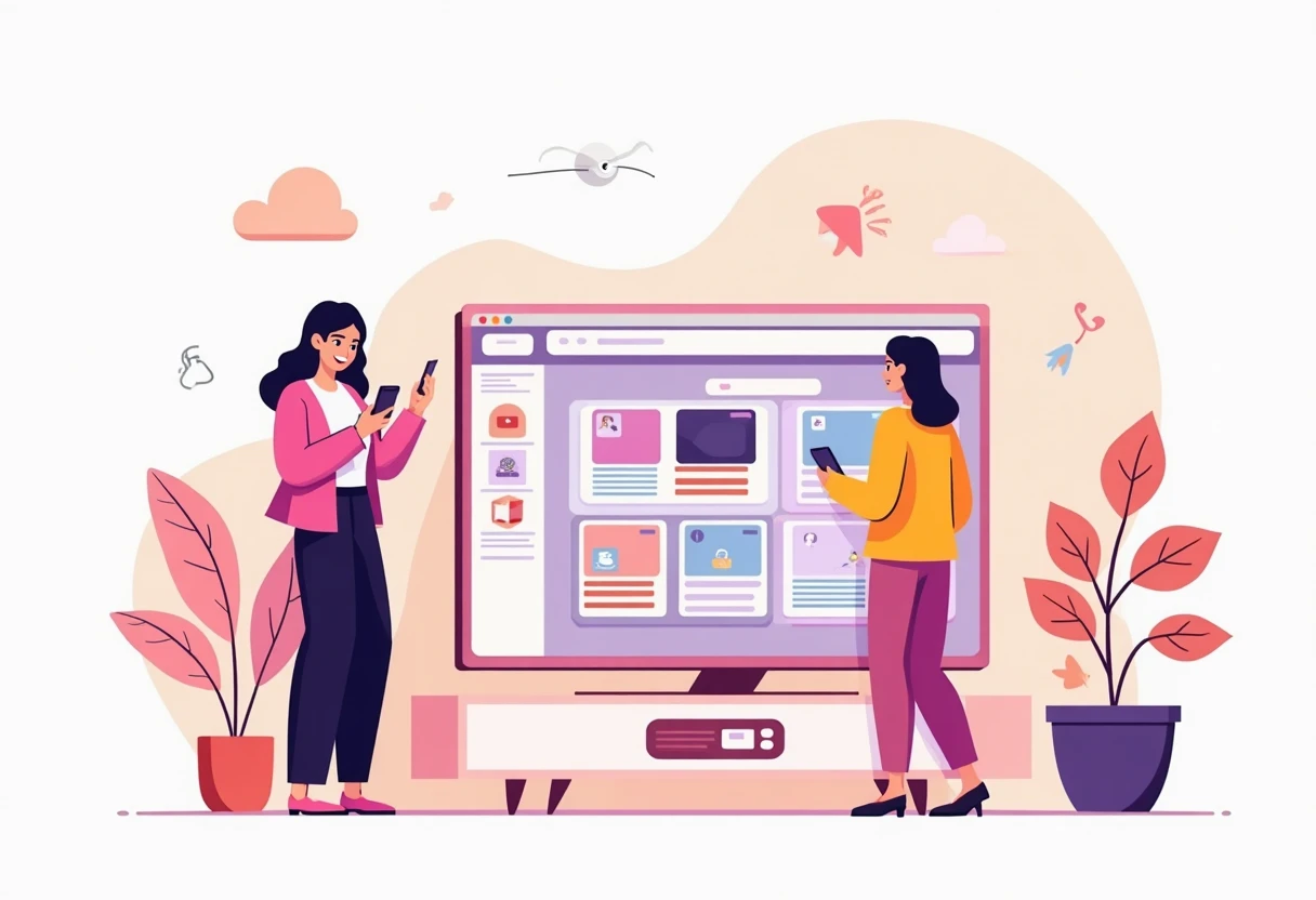 Interfaz de app de streaming premium