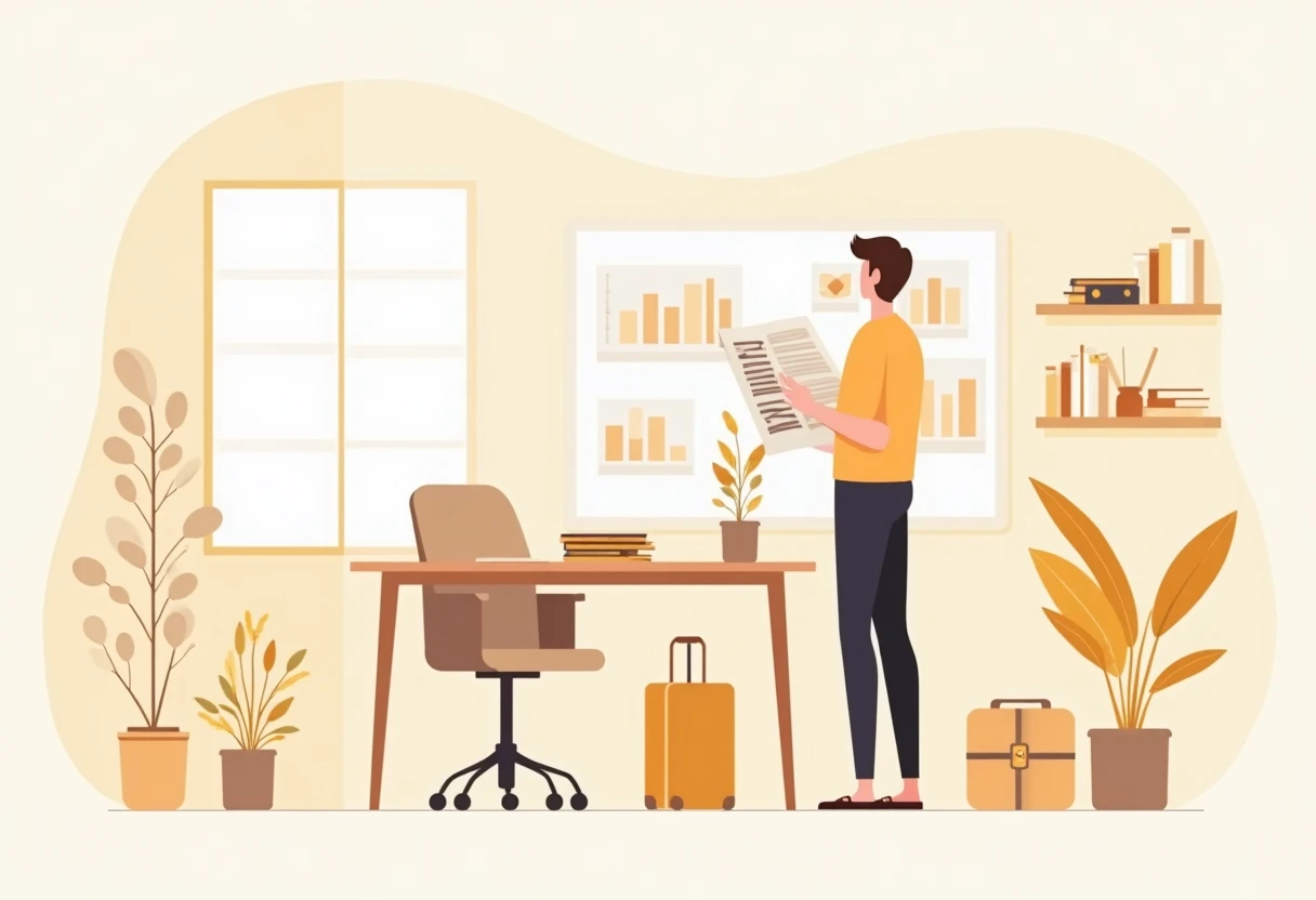 Consultor de viajes trabajando desde casa