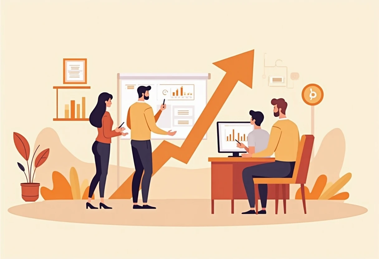 Colaboración de equipo de ventas