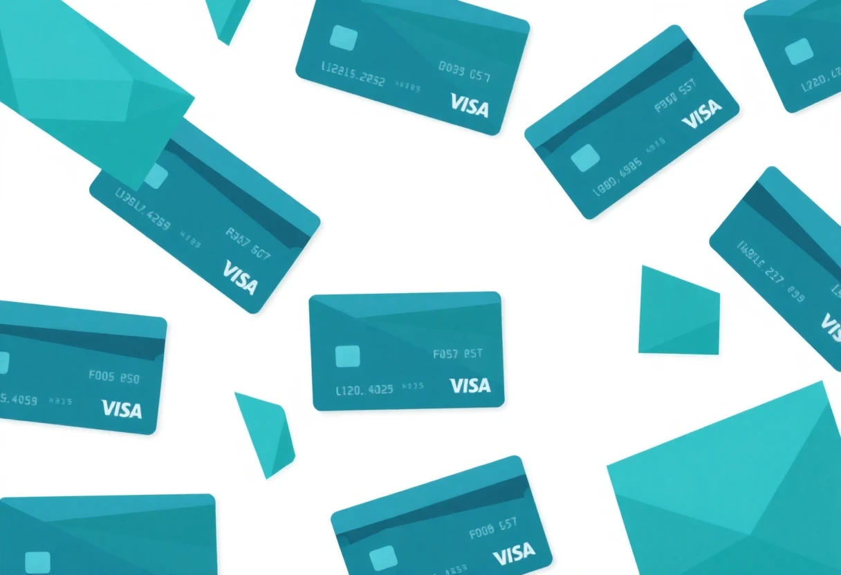 Abstract representation of credit card security features
